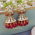 Rihanna Maangtikka with Earrings - Pink