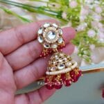 Rihanna Maangtikka with Earrings - Pink