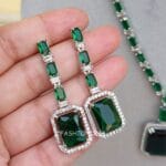 Rosy AD Jewellery Set - Green