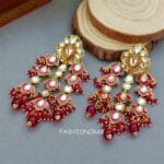 Tehnaaz Pink Kundan Earrings