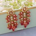 Tehnaaz Pink Kundan Earrings