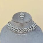 Zeenat Purple AD Necklace Set