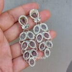 Zeenat Purple AD Necklace Set