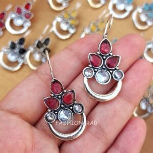 Amelia Oxidised Combo Earrings Set of 6