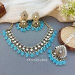 Gauri Mirror Necklace - Blue
