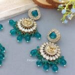Inayat Kundan Necklace - Peacock Blue