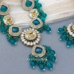 Inayat Kundan Necklace - Peacock Blue