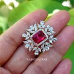Kavya Pink Zirconia Women Ring