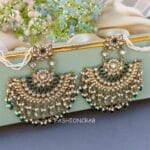 Meera Chandbali Earrings - Green