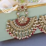 Meera Chandbali Earrings - Pink