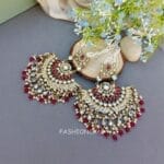Meera Chandbali Earrings - Pink