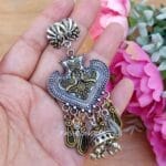 Bhairavi Oxidised Jhumka Earrings