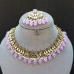 Katyayani Mirror Jewellery Set - Lavender