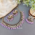 Katyayani Mirror Jewellery Set - Lavender