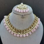 Katyayani Mirror Jewellery Set - Light Pink