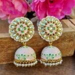 Nayanthara Jhumka Earrings - Light Pink