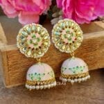Nayanthara Jhumka Earrings - Light Pink