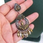 Isha Oxidized Silver Earrings