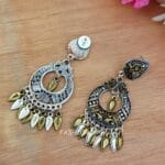 Isha Oxidized Silver Earrings