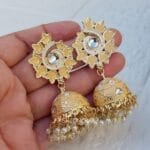 Pragya Jhumka Earrings - Peach