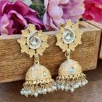 Pragya Jhumka Earrings - Peach
