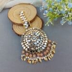 Mirror Maang Tikka -Peach