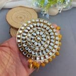 Yellow-Maang-Tikka-for-Haldi-04 Yellow Maang Tikka for Haldi