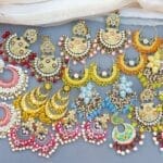 5 Assorted Meenakari Earrings - Chandbali Earrings Combo Set of 5