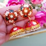 Aliya Maroon Jhumka Earring