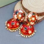Aliya Maroon Jhumka Earring