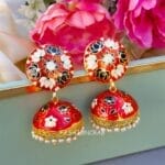 Aliya Maroon Jhumka Earring