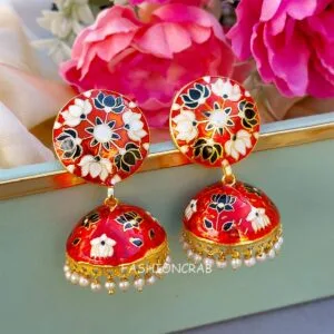 Aliya Maroon Jhumka Earring