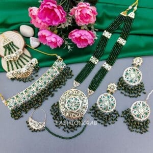 Bridal Jewellery Set Green