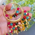 Jia Punjabi Bali Earrings Multicolor