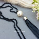 Long Pearl Chain Necklace