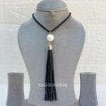 Long Pearl Chain Necklace