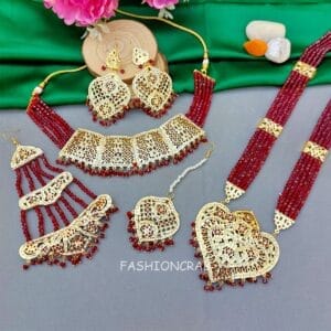 Maroon Color Mannat Punjabi Jewellery