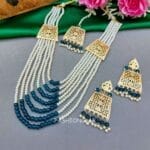 Moti Mala Necklace Blue