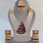 Moti Mala Necklace Purple