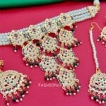 Red Green Jadau Jewellery