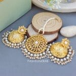 Sitara White Traditional Jhumka