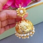 Sitara White Traditional Jhumka