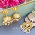Sitara White Traditional Jhumka