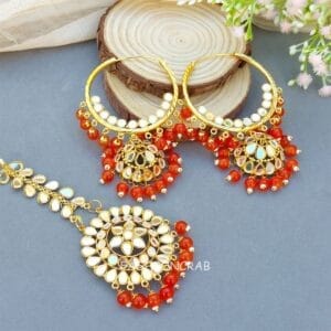 Tulip Mirror Earrings Orange