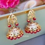 Bahar-Jadau-Jhumka-Earring-Pink-01 Bahar Jadau Jhumka Earring Pink