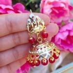 Bahar-Jadau-Jhumka-Earring-Pink-03 Bahar Jadau Jhumka Earring Pink