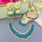Punjabi Peacock Blue Jewellery Set