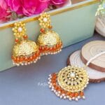 Sitara Traditional Jhumka Orange