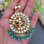 Tulip-Mirror-Earrings-Peacock-Blue-02 Tulip Mirror Earrings Peacock Blue