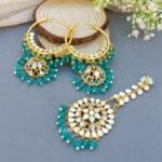 Tulip-Mirror-Earrings-Peacock-Blue Tulip Mirror Earrings Peacock Blue